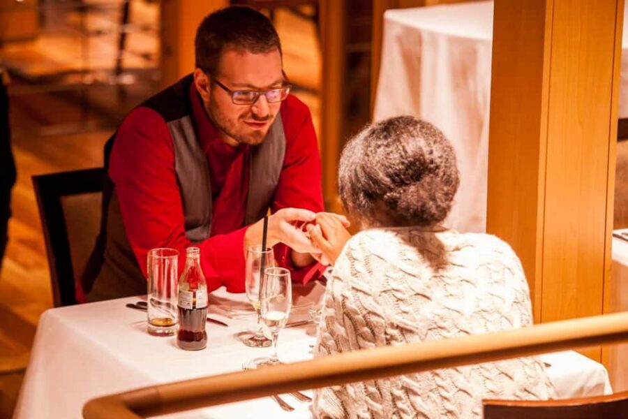 Budapest: 2-Course Dinner for 2 on a Boat Restaurant - Menu highlights: Hungarian, South Slavic, Mediterranean flavors in three courses