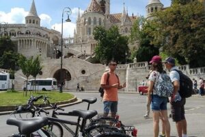 Budapest Bike Ride - Liberty Bridge stories and the ride into Buda