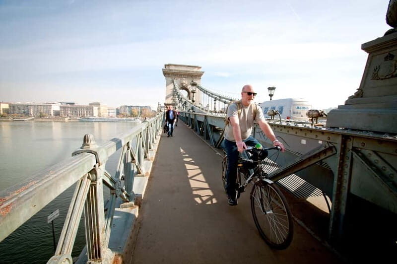Budapest Bike Tour with a Hungarian Goulash - City Park to thermal views: Vajdahunyad Castle, House of Terror, and Széchenyi