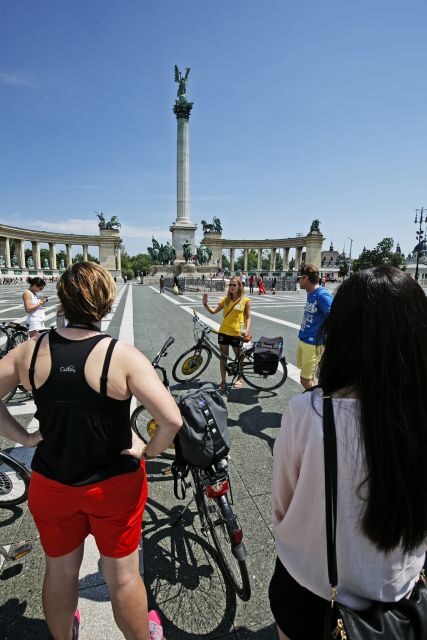 Budapest: City Bike Tour with Coffee Stop - Castle District panorama: Matthias Church, Royal Palace, and Fisherman’s Bastion