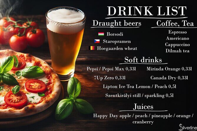 Budapest Danube Pizza Cruise with Welcome Drink - Pizza choices and drink service: how the included meal actually works