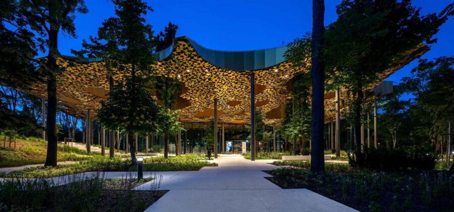 Budapest: Guided Tour of the House of Music, Hungary - The Roof and Its “Leaf” Canopy: More Than a Visual Trick