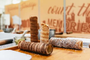 Budapest: Hungarian Chimney Cake Workshop in the City Center - Kató Néni Finomságai Downtown: the meeting point and first impression