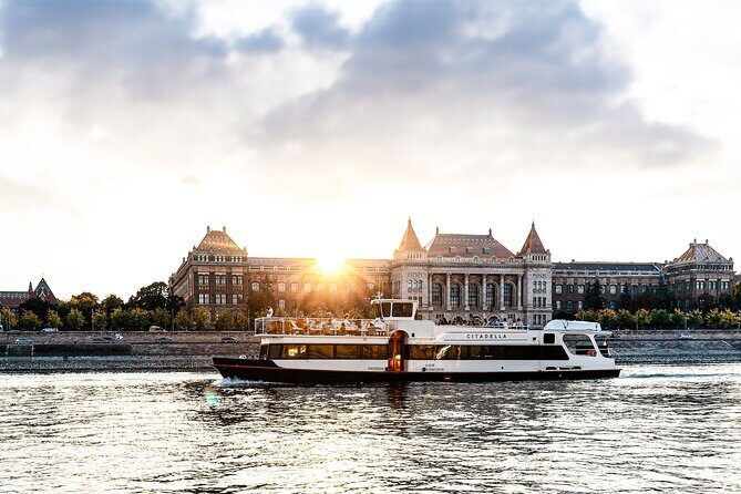 Budapest River Cruise with 1 Free Tokaj Frizzante and Audio Guide - St. Gellért Thermal Bath from the water: spa views without the crowds