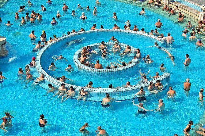 Entrance to Szechenyi Spa in Budapest - What to bring: towels, slippers, swimming caps, and a locker mindset