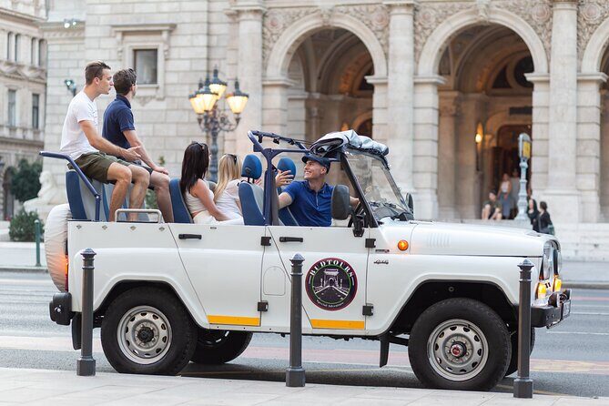 Private Budapest City tour with Classic Russian Jeep or G-Wagon! - Ride setup: rain cover, umbrellas, and getting good photos