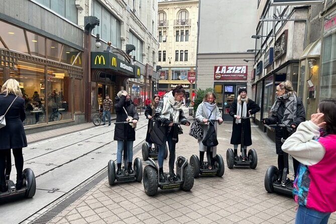 Segway guided Tour in Downtown Budapest - National Bank Park and the German and Soviet Statues: A Thoughtful Detour