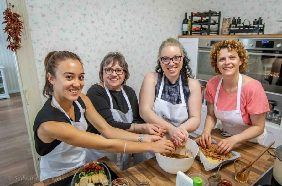 Stretched Strudel Making Class with 2 Different Fillings - What You Eat While Waiting: Hungarian Bites and Drinks