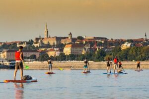 SUP Budapest: Sunset tour - Start at Római part, finish near Döbrentei: the route in plain terms