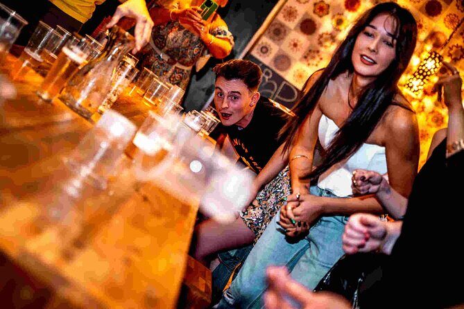 The Original Budapest Pub Crawl – Free Shots, Games & VIP Entry - Meeting at Becketts: Finding Your Umbrella and Avoiding the First-Minute Chaos